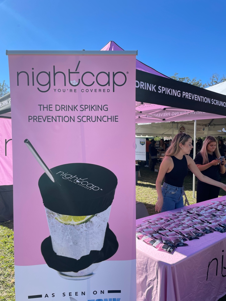 NightCapIt Nightcap Scrunchie Drink Cover Pink